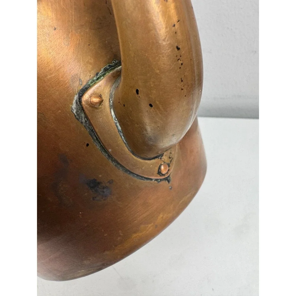 Vtg Taurus Portugal Copper Tea Kettle‎ Pot Rustic Farmhouse Cottagecore